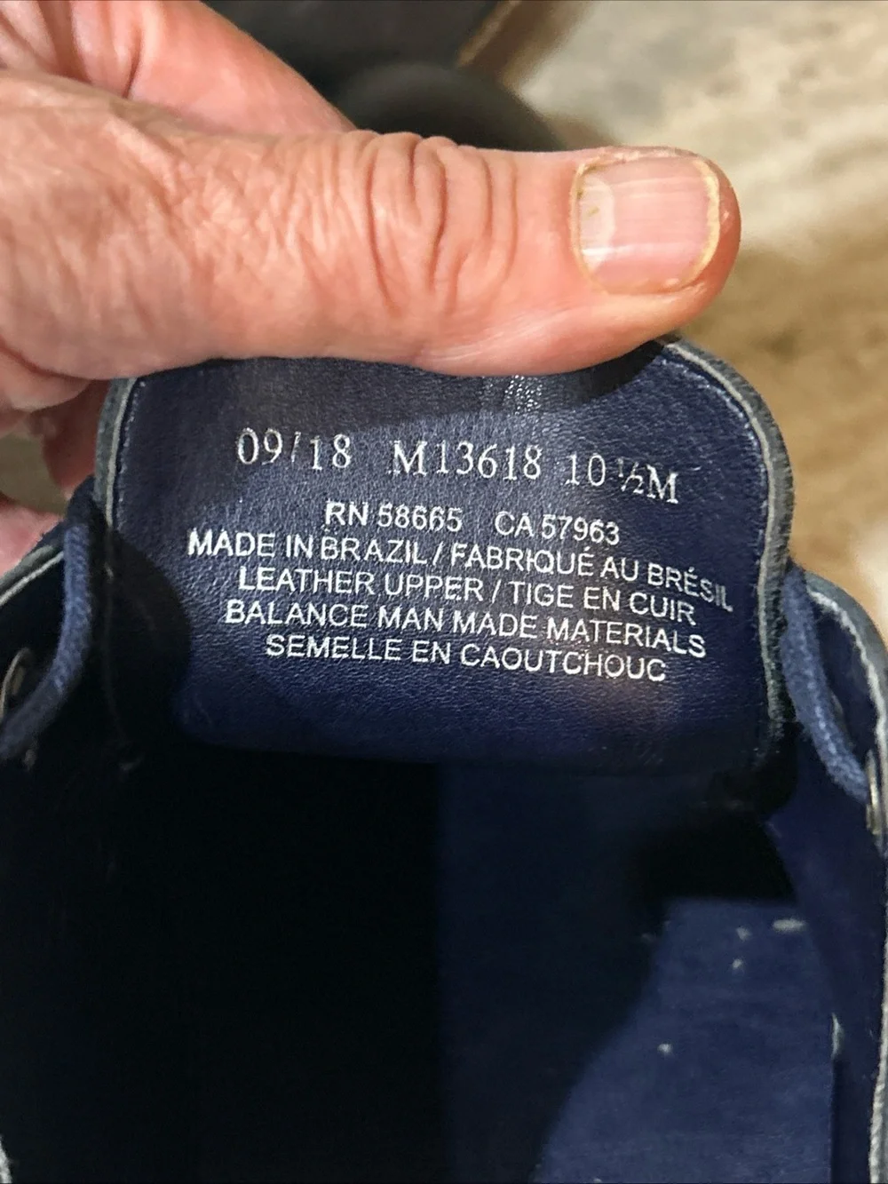 Wallin & bros. Navy Blue Leather Dress Shoes Made In Brazil Lace Up Size 10.5